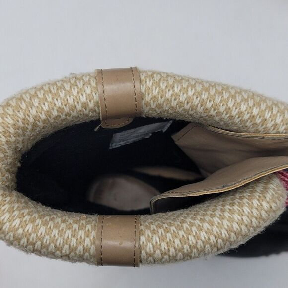 Esprit Belinda Tan Tall Lace Up Faux Fur Sock Lined Knit Cuff Duck Boots Sz 7.5M - Picture 7 of 12